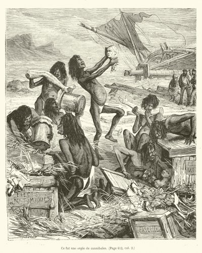 To była orgia kanibali (rycina) autorstwa French School