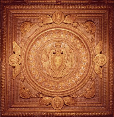 Sufit z sypialni Henryka II (1519-59) autorstwa French School