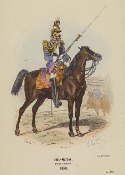 Cent-Gardes, strój towarzyski autorstwa French School