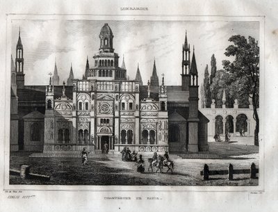 Certosa di Pavia - Chartreuse of Pavia - Grawer z „” Malownicze Włochy”” autorstwa M. de Norvins, Ch. Nodier 1834-1836. autorstwa French School