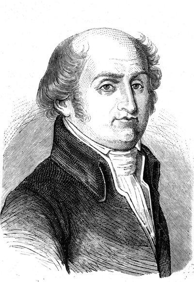 Charles Gilbert ROMME (1750-1795), francuski matematyk, rewolucjonista i polityk. Grawerowanie 1868 autorstwa French School