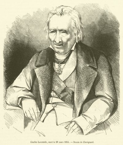 Charles Lacretelle, zmarł 28 marca 1855 (rycina) autorstwa French School