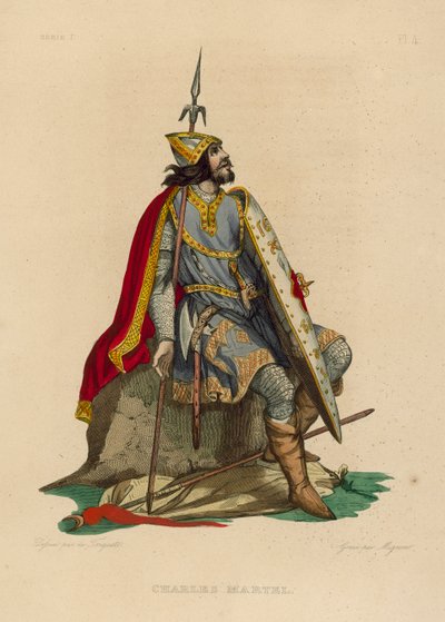 Charles Martel (kolorowy grawerunek) autorstwa French School