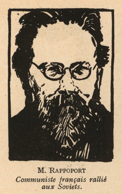 Charles Rappoport, urodzony na Litwie francuski polityk komunistyczny (litografia) autorstwa French School