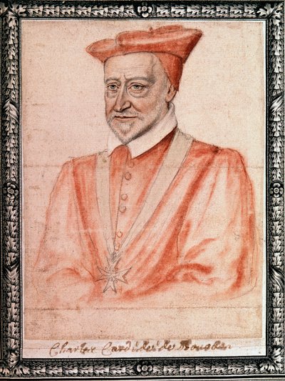 Charles de Bourbon (1523 - 1590), arcybiskup Rouen (rysunek) autorstwa French School