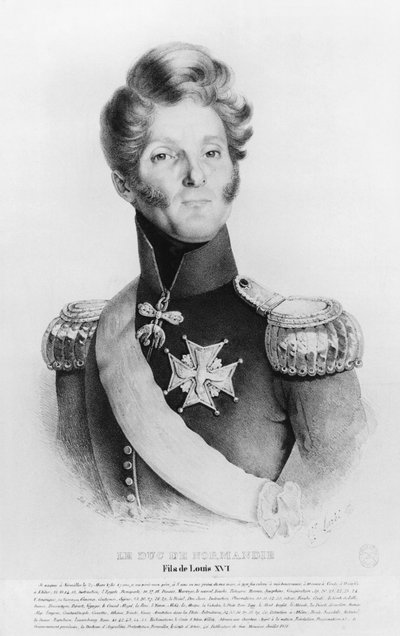 Charles de Bourbon, książę Normandii lub baron Richemont, pretendent do tronu Francji jako król Ludwik XVII, ok. 1831-35 autorstwa French School