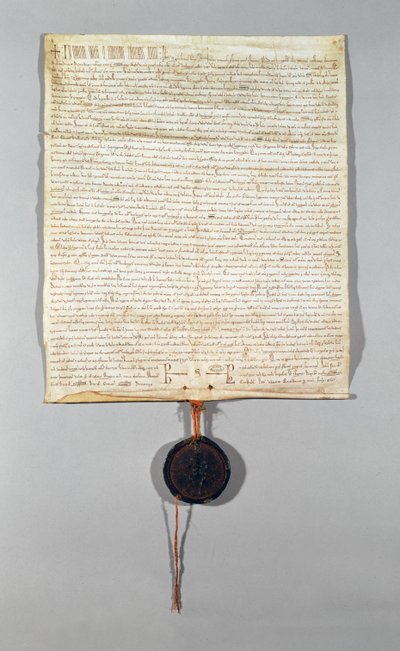 Akt Gminy Peronne, nadany przez Philippe Auguste (1165-1223) 1209 (welum) autorstwa French School