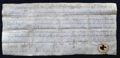 Karta podpisana przez Hugues I Capet (941-996), króla Francji, 988 (pióro i atrament na papierze) autorstwa French School
