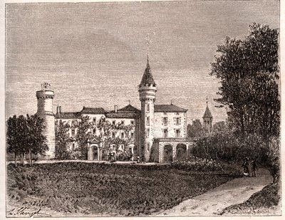 Chateau de Lamartine - 71520 Saint Point - grawer w „La France illustree: geografia, historia, administracja statystyczna” autorstwa V.A. Słodowo-Brązowy. 1884 autorstwa French School