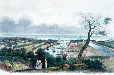 Cherbourg, Normandia (kolor grawerowany) autorstwa French School