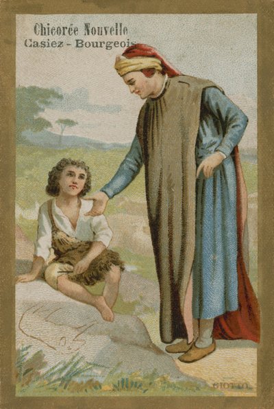 Chicoree nouvelle karta handlowa, Cimabue odkrywa Giotto autorstwa French School