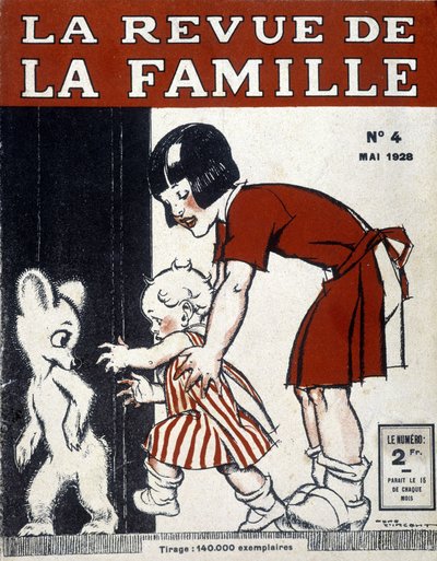 Dzieci i Puchatek. Okładka "La revue de la famille" z maja 1928 roku. autorstwa French School
