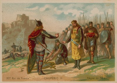 Chilperic II, król Francji (ok. 672-721) autorstwa French School