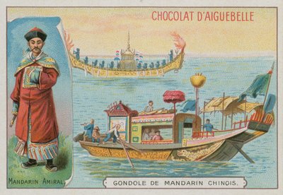 Admirał chiński mandaryński i gondola autorstwa French School