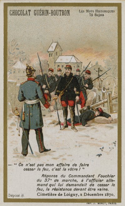 Karta handlowa Chocolat Guerin-Boutron, seria Historyczne Słowa (chromolitho) autorstwa French School