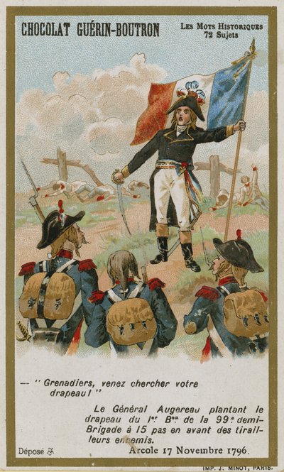 Karta handlowa Chocolat Guerin-Boutron, seria Historyczne słowa autorstwa French School