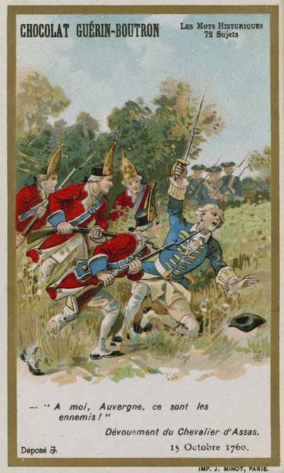 Karta handlowa Chocolat Guerin-Boutron, seria Historyczne słowa autorstwa French School