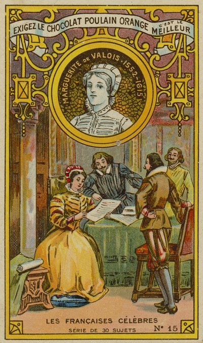 Czekoladowa Poulain Pomarańczowa karta handlowa autorstwa French School