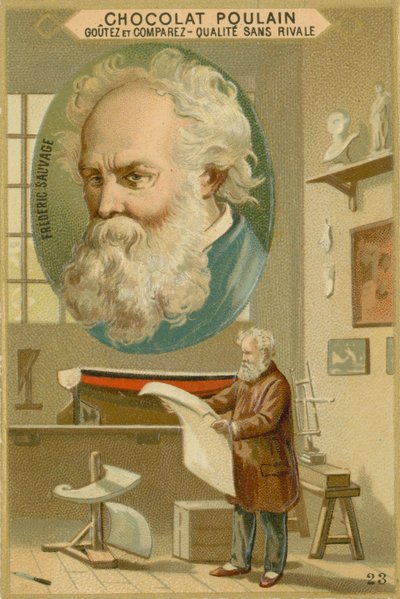 Karta handlowa Chocolate Poulain, Frederic Sauvage autorstwa French School