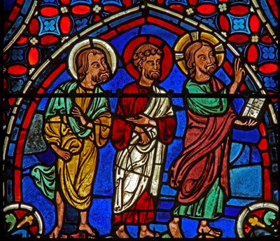 Chrystus - z 2 Apostołami (w0) autorstwa French School