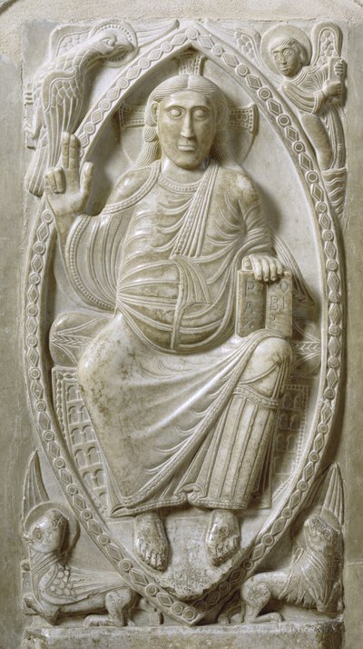 Chrystus w majestacie, z obejścia (marmur) autorstwa French School