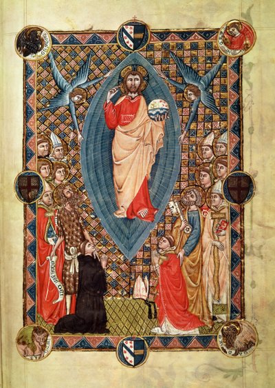 Chrystus w majestacie ze świętymi, od pontyfikatu biskupa Pierre de la Jugie, 1350 autorstwa French School