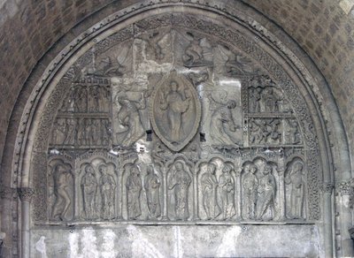 Chrystus z dwoma aniołami i scenami z życia św. Etienne, od drzwi północnych autorstwa French School