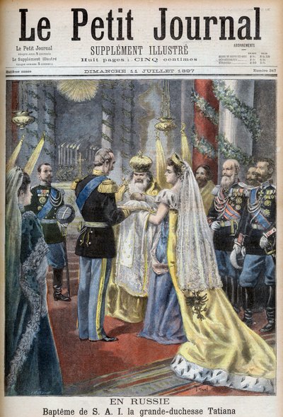 Chrzest Wielkiej Księżnej Tatiany Rosji, ilustracja do Le Petit Journal autorstwa French School