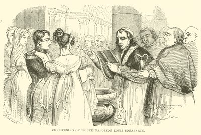 Chrzest księcia Napoleona Ludwika Bonaparte (grafika) autorstwa French School