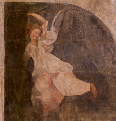 Kościół (kościół św. Jana Chrzciciela). Wnętrze. Kaplica św-Fursy. Malowidła ścienne. Gloryfikacja Maryi (fresk zwany dobrą śmiercią). Początek XVII wieku. autorstwa French School