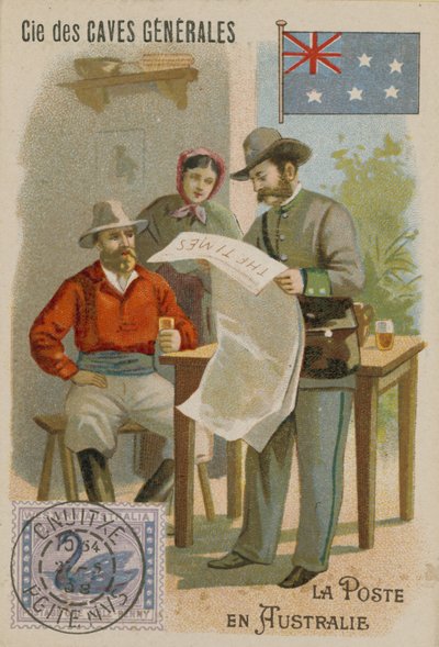 Karta handlowa Cie des Caves Generales, poczta autorstwa French School