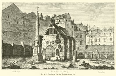 Cmentarz i masowe groby Niewiniątek w 1785 r. autorstwa French School