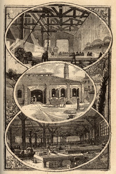 Cirey-sur-Vezouze (Meurthe-et-Moselle) - PRODUKCJA LODÓW - grawerowanie w „” PATRIE”” - PECTUREQUIRE OPIS FRANCJI W 6 TOMACH WG LUCIENA HUARDA - koniec XIX wieku autorstwa French School