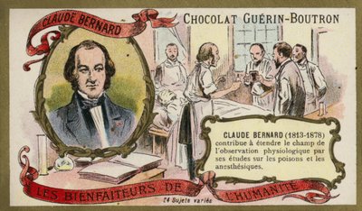 Claude Bernard, francuski fizjolog (chromolitho) autorstwa French School