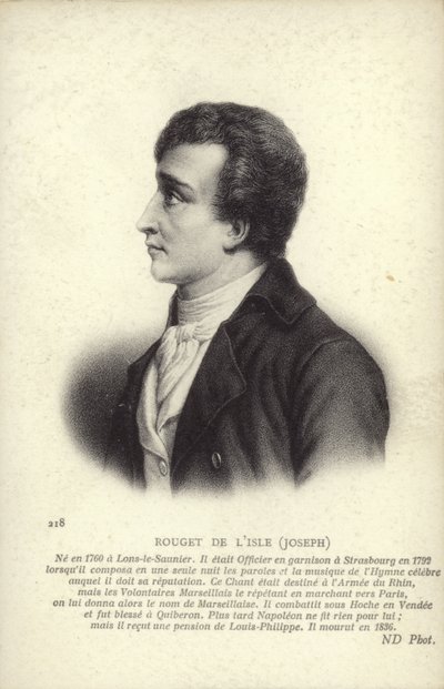 Claude Joseph Rouget de Lisle autorstwa French School