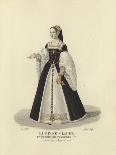 Claude z Bretanii, pierwsza żona króla Francji Franciszka I autorstwa French School