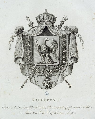 Herb Napoleona 1er - w „Archiwalu Generalnym Cesarstwa Francuskiego” H. Simon autorstwa French School