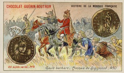 Monety Zygmunta, Galii Barbarzyńców, 450 (chromolitho) autorstwa French School