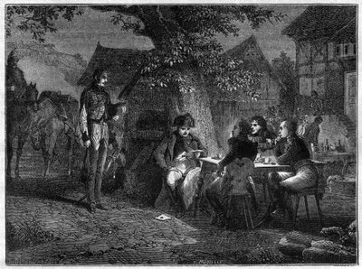 Zimna krew Napoleona dowiedział się o niefortunnej bitwie pod Dennewitz (Niemcy) 8 września autorstwa French School