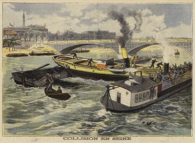 Zderzenie na Sekwanie, Paryż, 1897 autorstwa French School