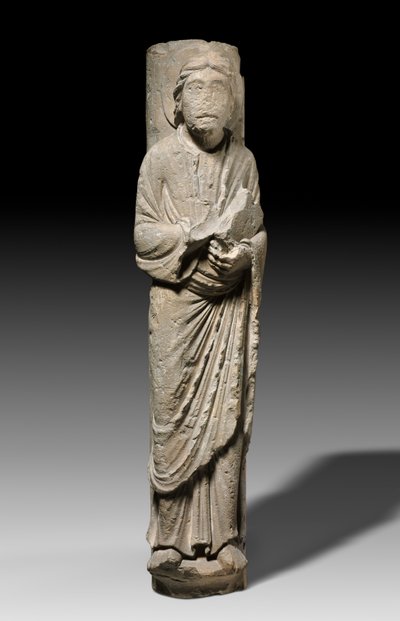 Kolumnowa Figura Apostoła, Châlons-sur-Marne, ok. 1180 (wapień) autorstwa French School
