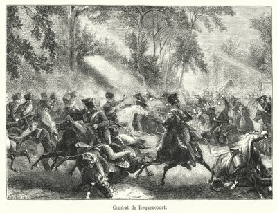 Combat de Roquencourt (grawerowanie) autorstwa French School