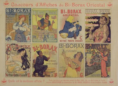 Konkurs na najlepszy plakat reklamujący francuski środek czyszczący Bi-Borax Oriental, 1898 autorstwa French School
