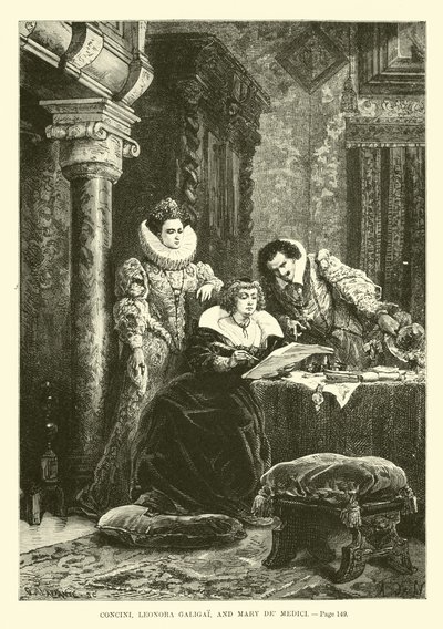 Concini, Leonora Galigai i Mary de Medici autorstwa French School