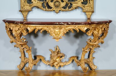 Konsola, zaprojektowana przez Jules-Michel Hardouin (1635-1737), wykonana przez Pierre