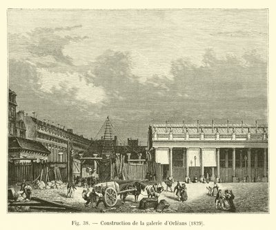 Budowa Galerii Orleanu, 1829 autorstwa French School