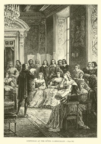 Corneille w hotelu Rambouillet autorstwa French School