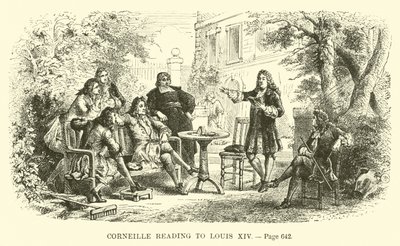 Corneille czyta Ludwikowi XIV autorstwa French School
