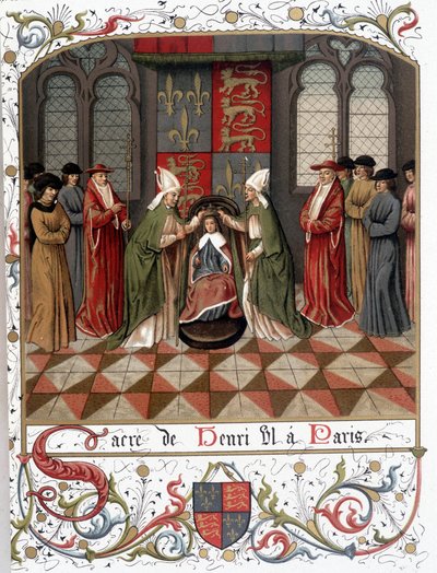 Koronacja Henryka VI w Paryżu w 1431 r. (welum) autorstwa French School