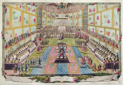 Koronacja Ludwika XVI w katedrze w Reims 11 czerwca 1775 r. autorstwa French School